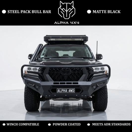 Alpha 4WD Pack Steel Bull Bar for Toyota Landcruiser 200 series 2016+