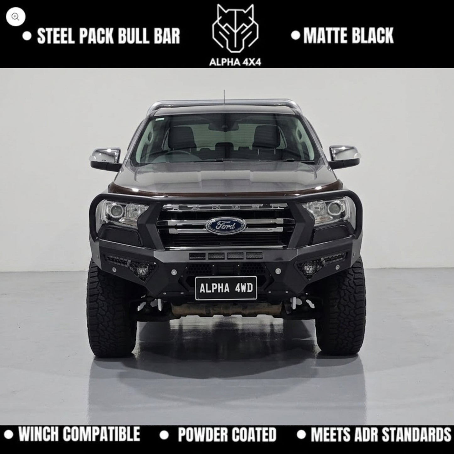 Alpha 4WD Steel Pack Bull Bar for Ford Ranger 2015 - 2022 PX 2 3