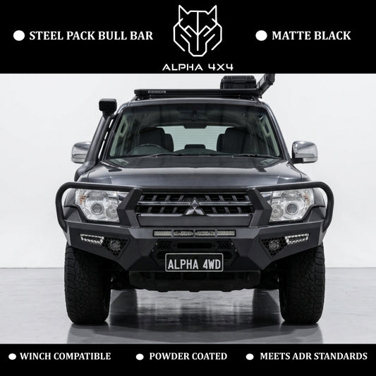 Alpha 4WD Pack Steel Bull Bar for Mitsubishi Pajero NS NT NX NW 2007+
