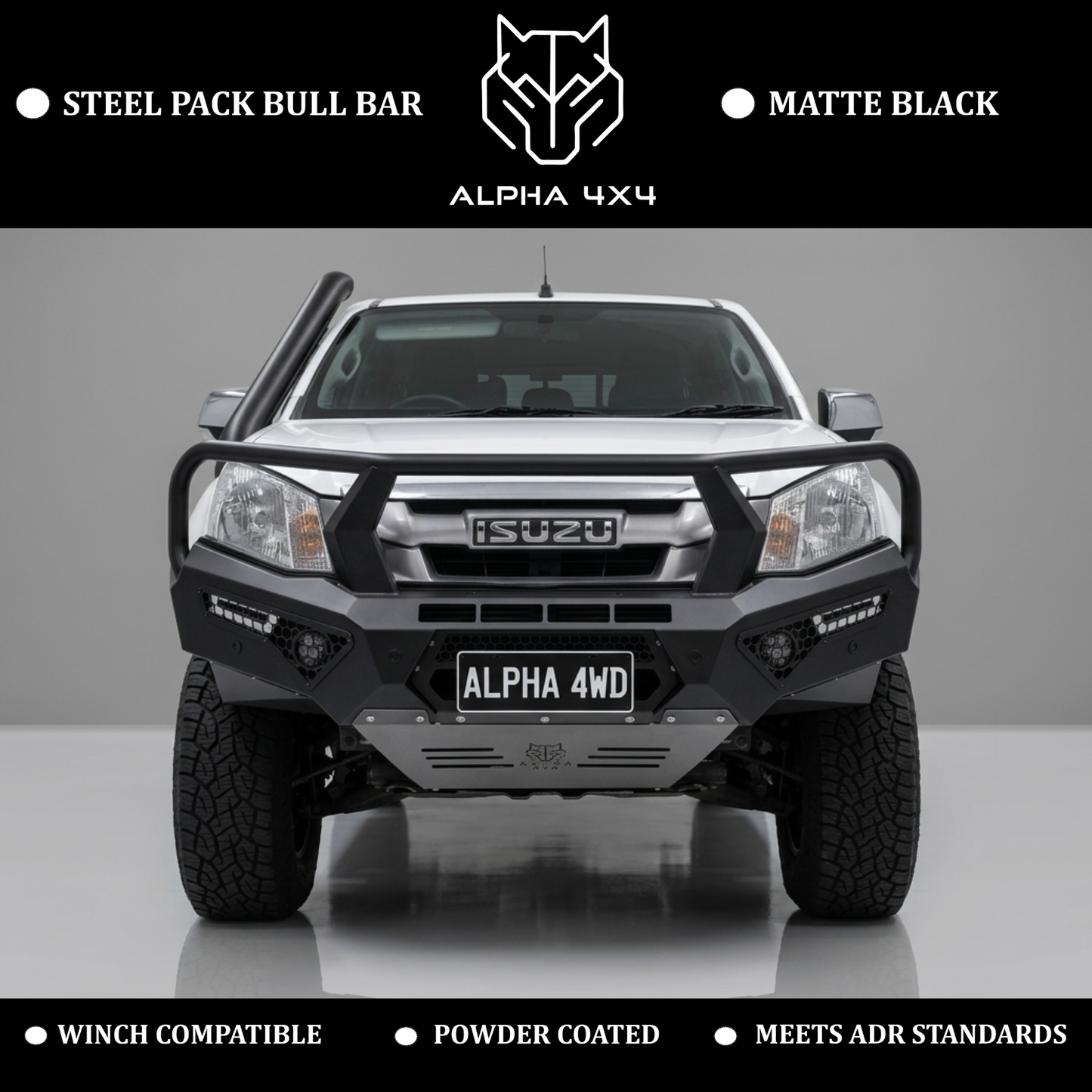 Alpha 4WD Steel Pack Bull Bar for Isuzu D - Max 2017 - 2019