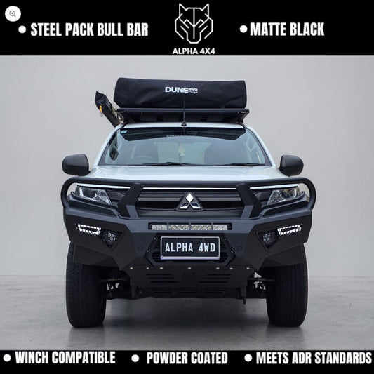Alpha 4WD Pack Steel Bull Bar for Mitsubishi Triton MR 2019+