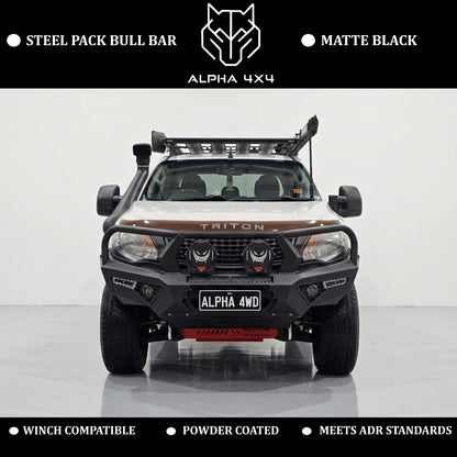 Alpha 4WD Pack Steel Bull Bar for Mitsubishi Triton MQ 2015 - 2018