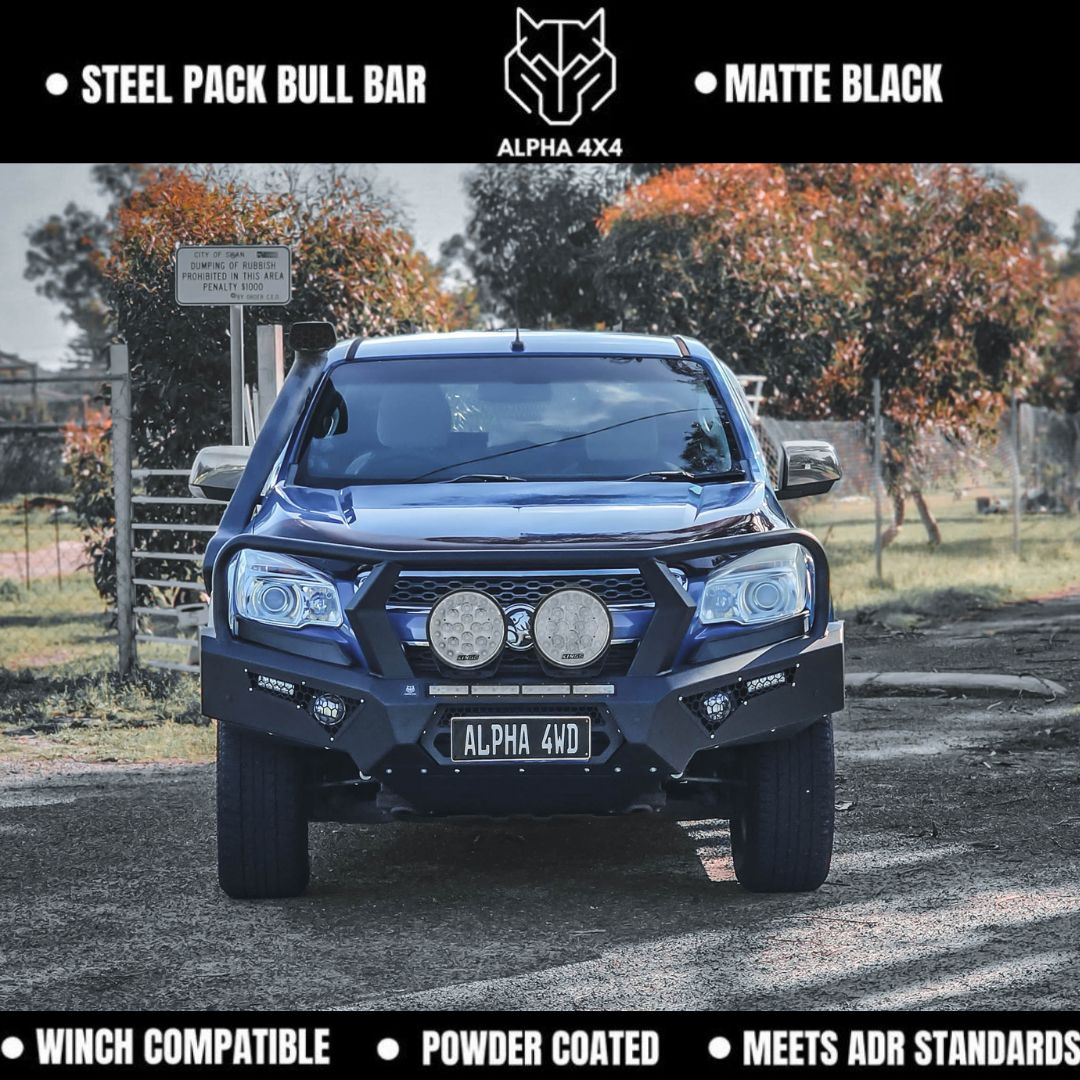 Alpha 4WD Pack Steel Bull Bar for Holden Colorado RG 2012 - 2016