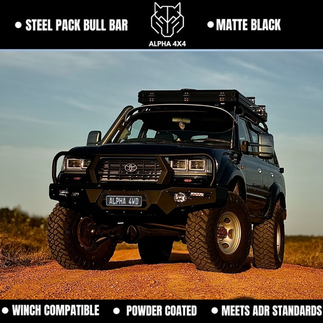 Alpha 4WD Pack Steel Bull Bar for Toyota Landcruiser 80 Series