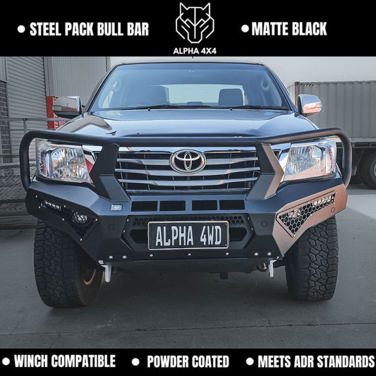 Alpha 4WD Steel Pack Bull Bar for Toyota Hilux N70 2011 - 2015