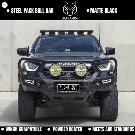 Alpha 4WD Steel Pack Bull Bar for Isuzu D-MAX 2019-2024 (pre-facelift)