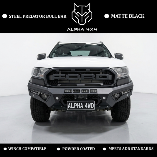 Alpha 4WD Predator Steel Bull Bar for Ford Ranger 2015 - 2022 PX 2 3