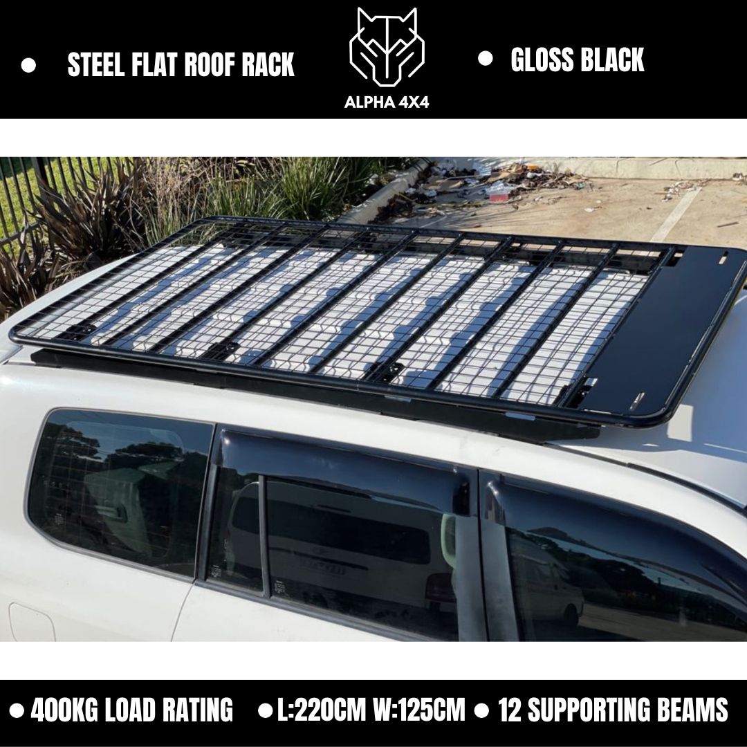 Toyota Landcruiser Prado 150 series flat steel roof rack – ALPHA 4X4