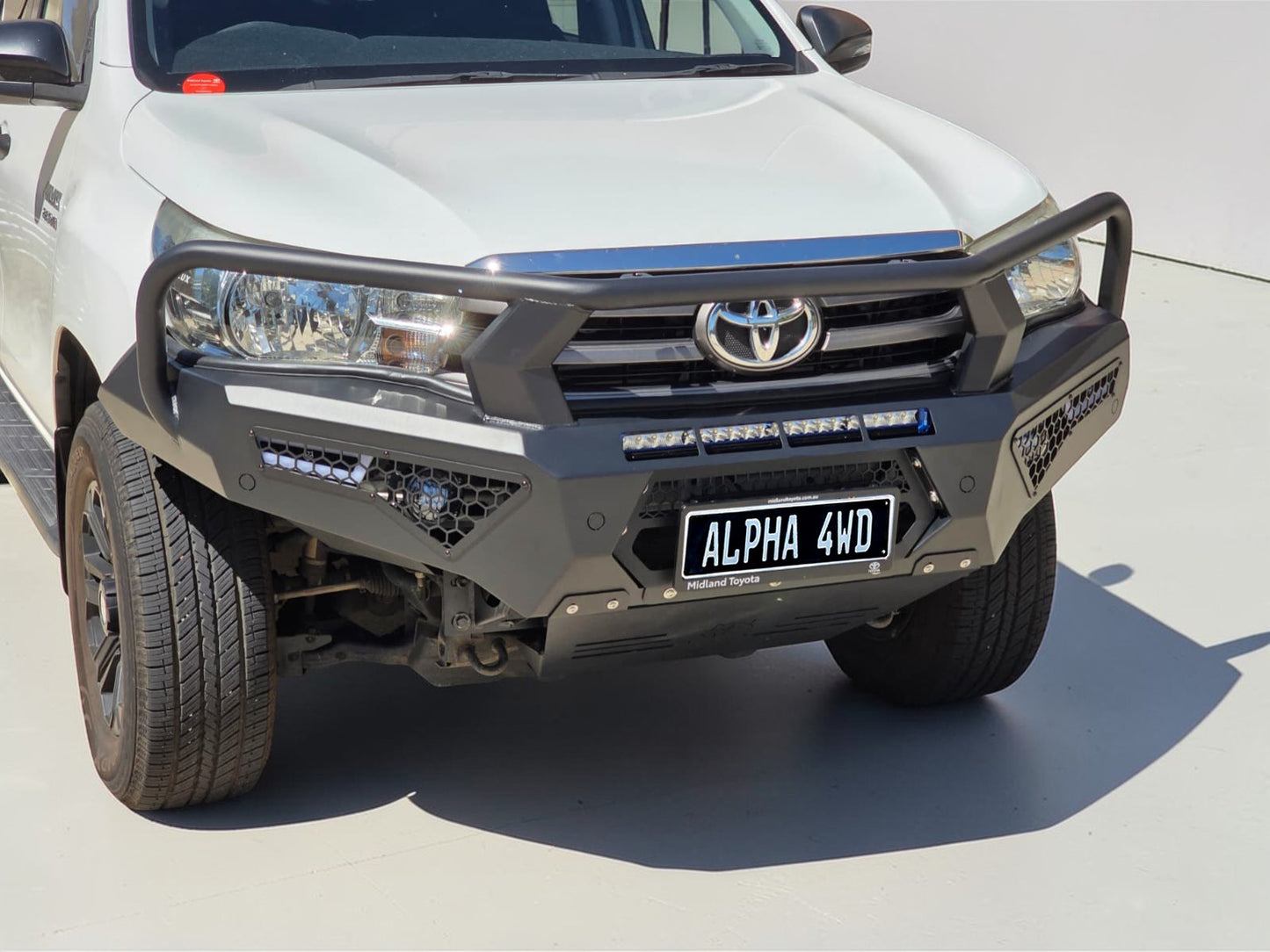 Alpha 4WD Steel Pack Bull Bar for Toyota Hilux N80 2015 - 2018