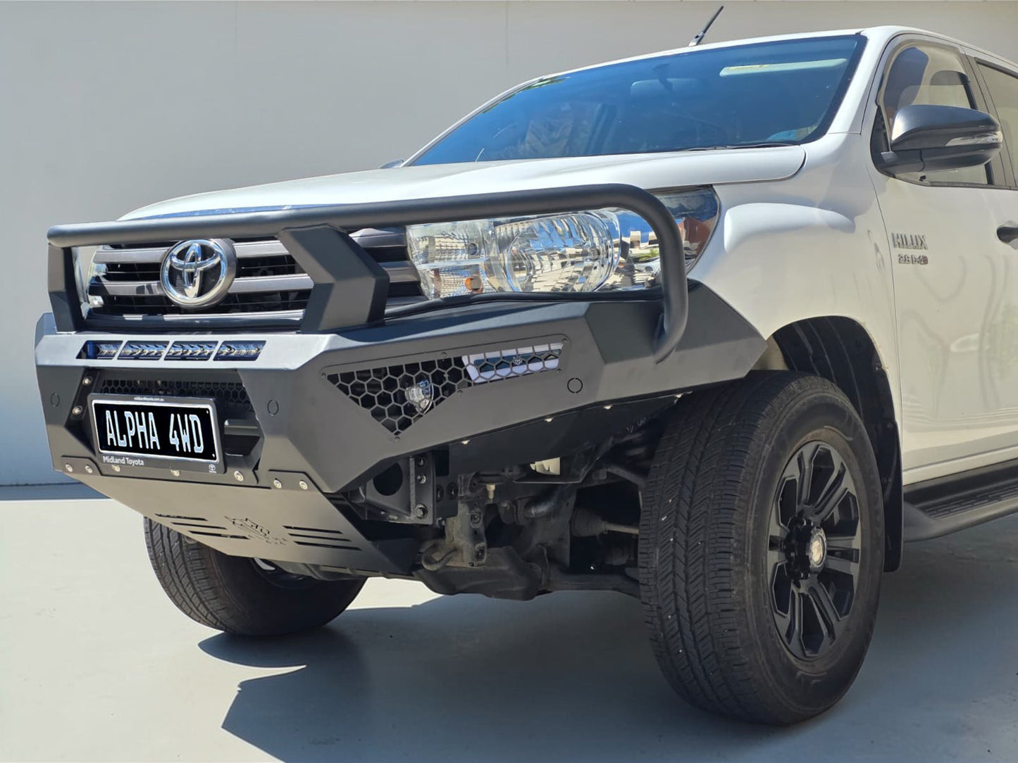 Alpha 4WD Steel Pack Bull Bar for Toyota Hilux N80 2015 - 2018