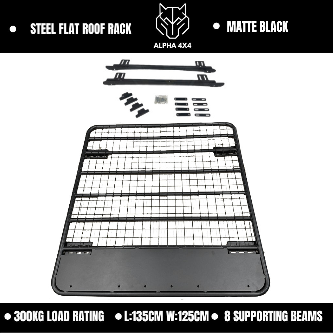 Alpha Base Steel Flat Platform Roof Rack For Ford Ranger 2015 - 2022 PX2 PX3