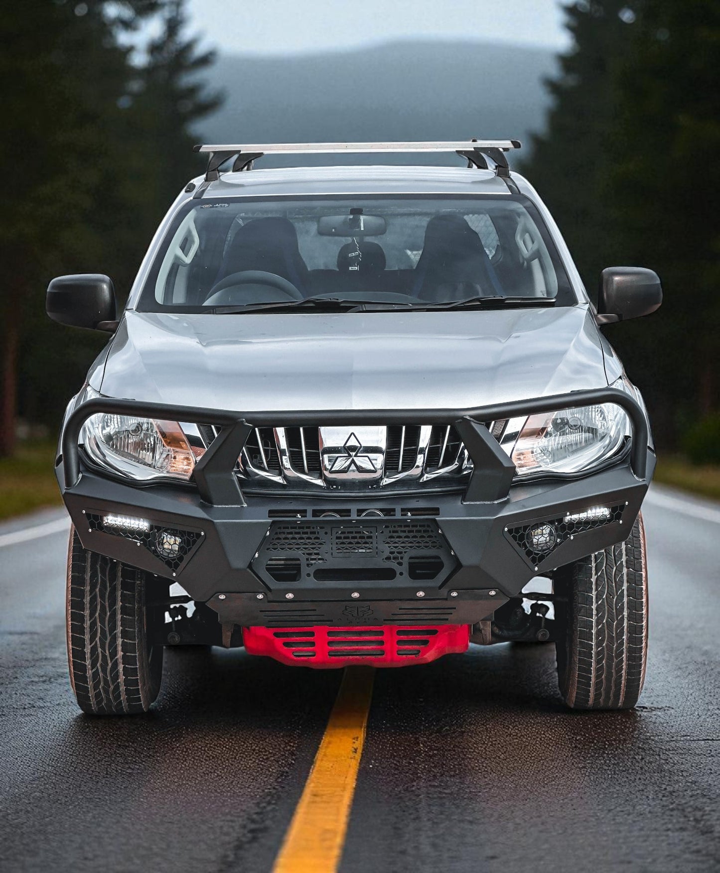 Alpha 4WD Pack Steel Bull Bar for Mitsubishi Triton MQ 2015 - 2018