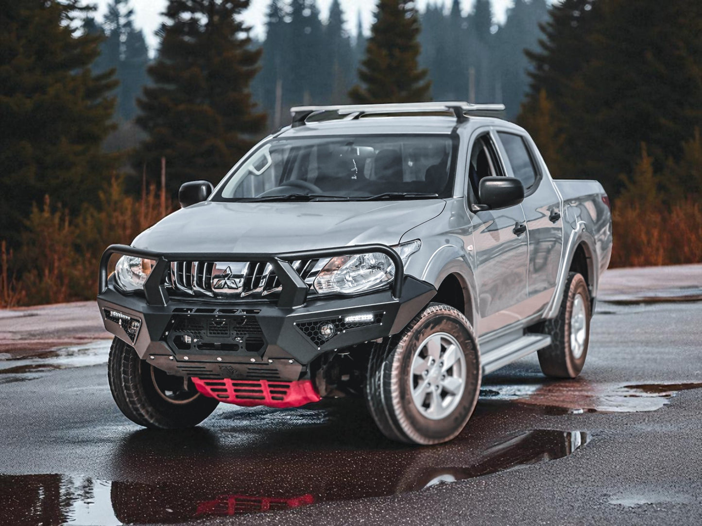 Alpha 4WD Pack Steel Bull Bar for Mitsubishi Triton MQ 2015 - 2018